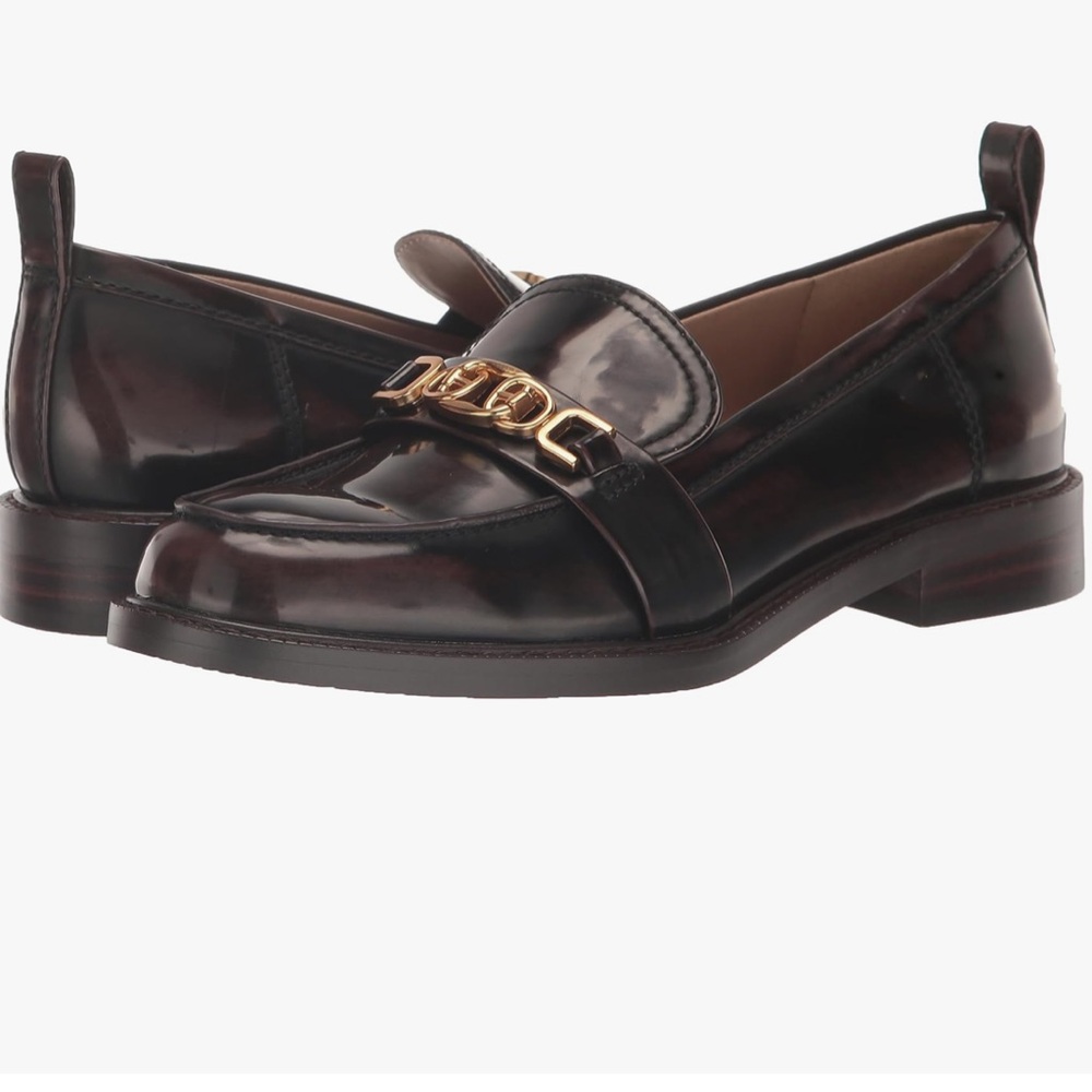 SOLDSam Edelman Loafers size 7.5 women’s maroon gold worn twice great condition!